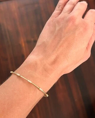 Lab Grown Diamond Flexible bracelet 14kt White / Yellow Gold for all occasion - Image 1 of 4