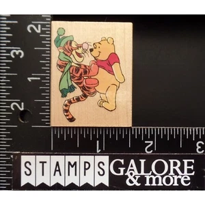 All Night Media Rubber Stamps Pooh 199-E02 HOLIDAY BUDDIES TIGGER SANTA HAT #489 - Picture 1 of 2