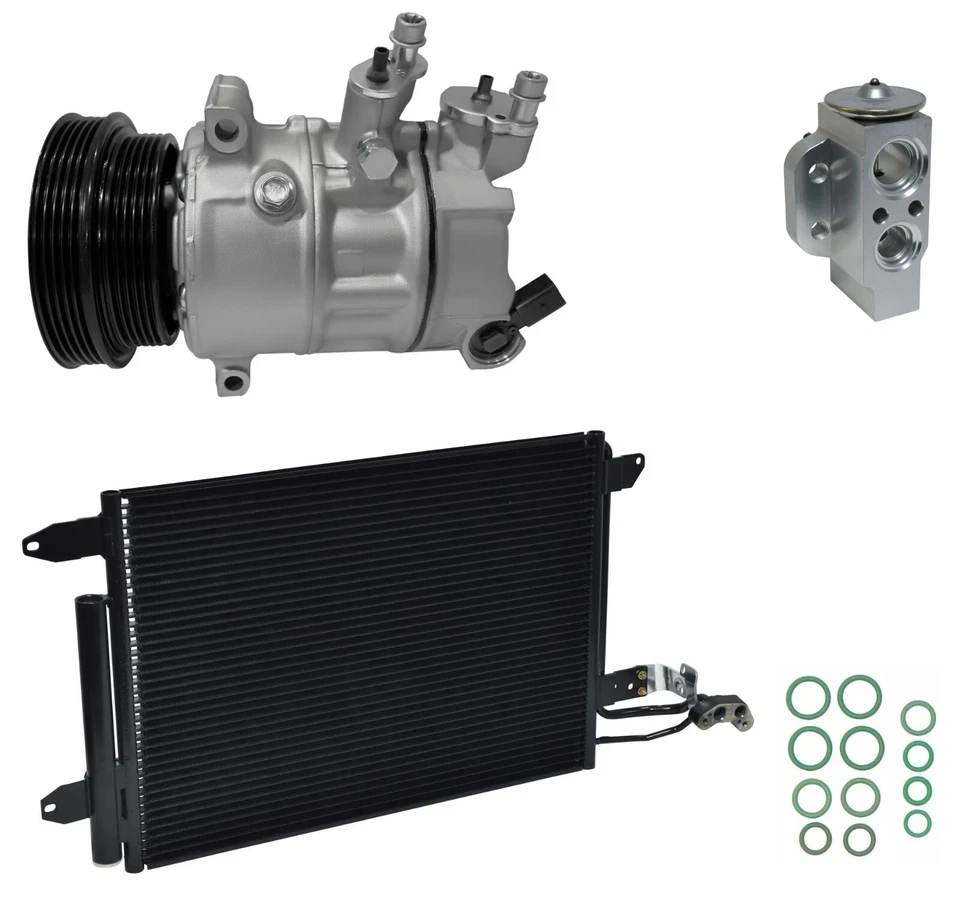 NEW RYC AC Compressor Kit W/ Condenser DG24A-N Fits Volkswagen GTI 2.5L 2010 - Image 1 of 4
