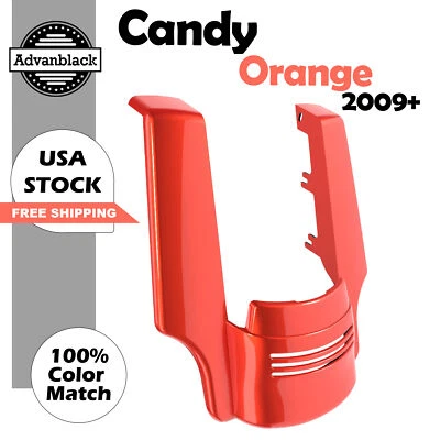 Candy Orange Stretched Rear Fender Extension Dual Cutout For 09+ Harley Touring - Image 1 of 4