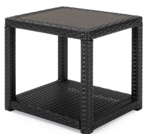 STONE TOP !! side table 20X 20 - Portofino comfort collection / Espresso - Picture 1 of 2