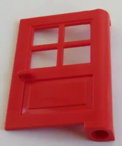 LEGO - Door / Door - Door 1 x 4 x 5, Red # 3861 - Picture 1 of 2