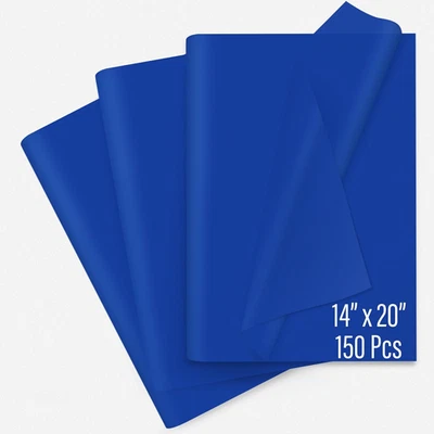 150 Sheets Blue Tissue Paper for Gift Bags Bulk 14X20 Inch Gift Tissue Paper for - Image 1 of 4