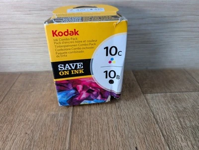 Genuine Kodak 10B Black + 10C Colour Ink Cartridges - New & Sealed - Image 1 of 3