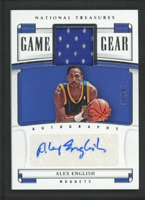 2022-23 ALEX ENGLISH 78/99 AUTO JERSEY PANINI NATIONAL TREASURES GAME GEAR - Image 1 of 2