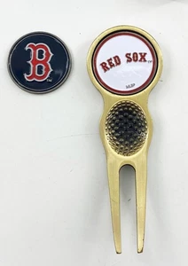 MLB Golf Divot Repair Tool Bronze w/ Ballmark Boston Red Sox BoSox - Picture 1 of 2
