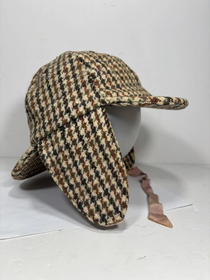 DE COLECCIÓN SOMBRERO AUTOHAT Marrón/Azul TWEED Pata de Gallo DEERSTALKER Caza SHERLOCK HOLMES SOMBRERO Foto 1 de 4