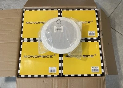 Monoprice MST-541-2Y (Set of 8) 2-Way Wall/Ceiling Speakers 5.25” 100W Max 8 Ohm - Изображение 1 из 4