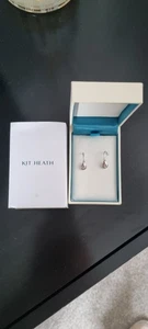 Kit Heath Pebble Drop Earrings 925 Sterling Silver - Picture 1 of 4