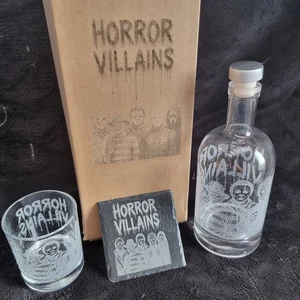 Horror Villians decanter glass box sets can be personalised - Picture 1 of 14