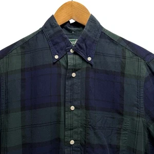 Camicia Gitman Bros. vintage uomo taglia small blu/verde a quadri con bottoni S/S usata in ottime condizioni - Foto 1 di 5