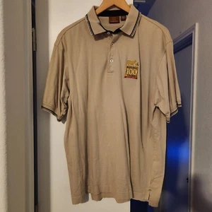 2007 Harriton BLUE BELL ICE CREAM Mens XL Beige Polo Shirt 100 Years Embroidered - Picture 1 of 5
