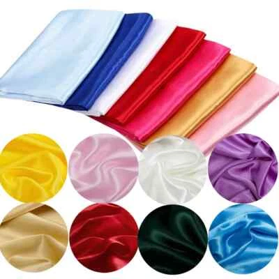 59inch Silk Smooth Satin Fabric For Sewing Apparels Pajamas Dress Home Textiles - Image 1 of 4