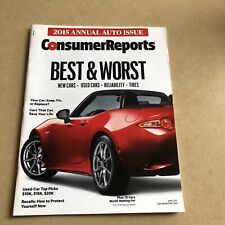 Consumer Reports Best & Worst 2015 Annual Auto Issue 
