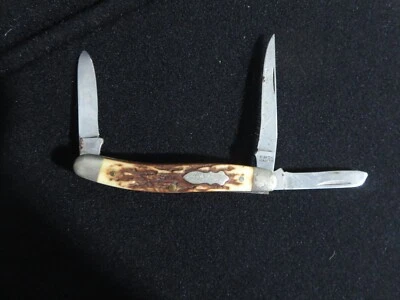 Vintage Schrade Uncle Henry Folding Stockman 3 Blade Pocket Knife 897UH - Image 1 of 4