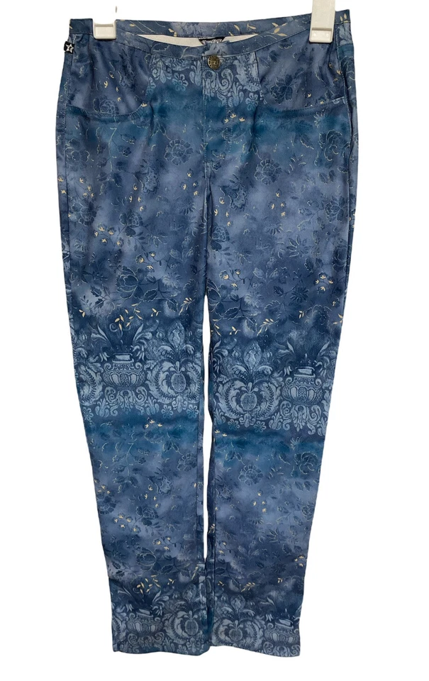 Womens sz 5 Cool Blue Slacks Stretch Low Rise Casual Party Travel Soft-27” Waist - Image 1 of 4