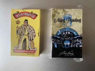 LOTTO DUE MAZZI DI CARTE DA GIOCO TIPO SPAGNOLO MADE IN ARGENTINA ARGENTO Y P... - Immagine 1 di 4