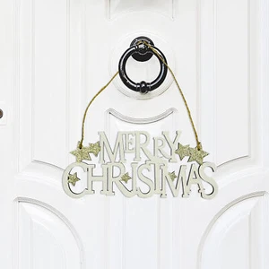 Merry Christmas Sign Wooden Hanging Xmas Party Home Office Decoration 2025 - Picture 1 of 11