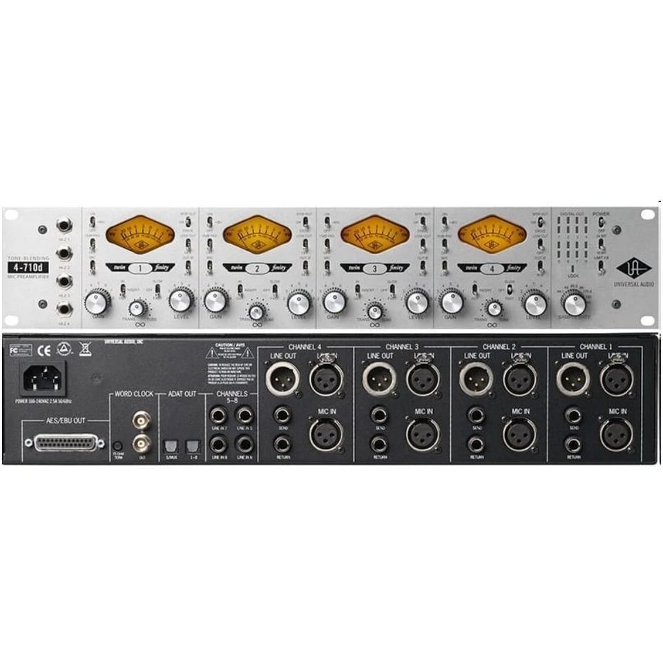 Universal Audio 4710D 4 Channel Tone-blending Microphone Preamp