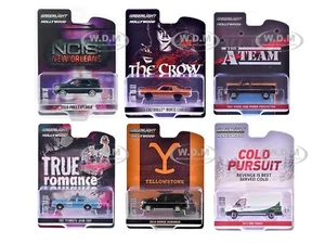 HOLLYWOOD SERIES 43, SET OF 6 PIECES 1/64 DIECAST MODEL CARS BY GREENLIGHT 62040 - Picture 1 of 2