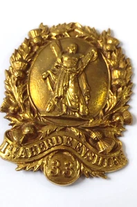 Victorian 1st Aberdeenshire Rifle Volunteers Shako Badge QVC 1860-84 Antique Org - Picture 1 of 24