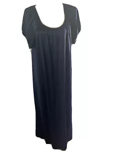 Vanity Fair Blue Women’s Size L Night Gown Made In USA With Sleeves - Picture 1 of 9