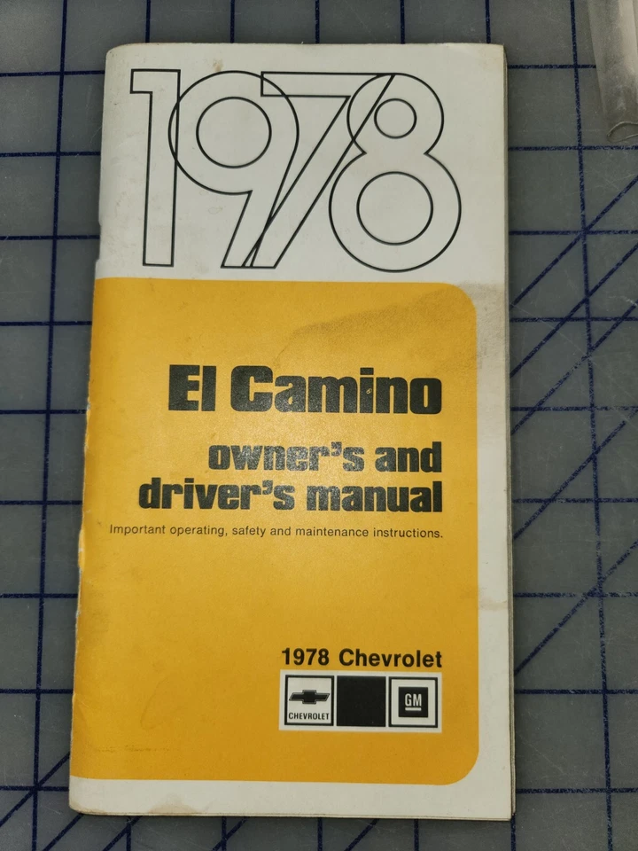 Chevrolet El Camino 1978 manual del propietario original Foto 1 de 1