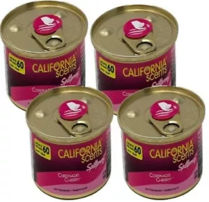 4 Pack California Scents Car Air Freshener SpillProof Coronado Cherry Scent - Picture 1 of 7