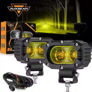 Auxbeam Amber Fog Lamp,4" 60W Led Driving Light For Truck SUV ATV UTV Motorcycle - Bild 1 von 12