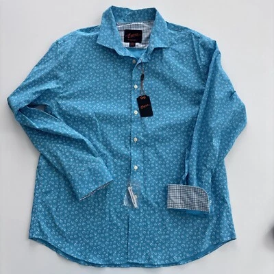 Egara Men's XL Modern Fit Stretch Non Iron Blue Shirt Men’s Warehouse NWT - Image 1 of 4