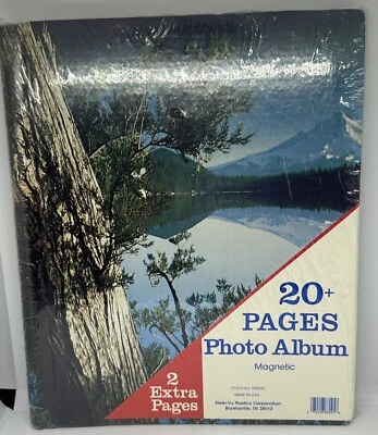 Álbum de fotos familiar magnético Kleer-Vu pintoresco lago montañas 20+ páginas vintage EE. UU. Foto 1 de 4