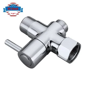 T-adapter Valve 3-Way Brass For Toilet Bidet Shower Head Diverter 7/8"/ 1/2" - Picture 1 of 4