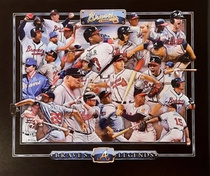 "Leyendas"" de béisbol de los Atlanta Braves estampado Maddux Jones Cox Acuña Justice Aaron - Imagen 1 de 1