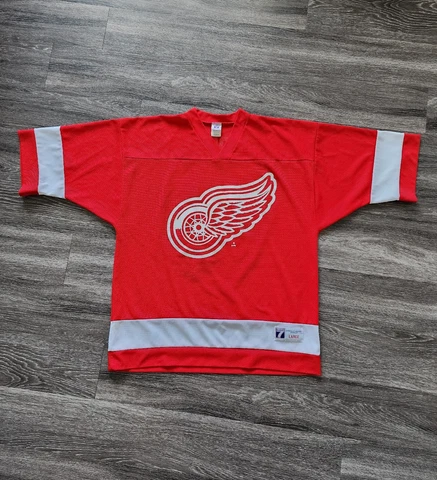 Vintage Detroit Red Wings Jersey Size LARGE MEN Sergei Fedorov Logo 7 VTG 2pac Cover