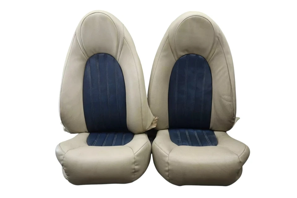 Cubierta de asiento delantera izquierda y derecha Jaguar XK8 XKR X100 97-2000 cojín marfil OEM Foto 1 de 4