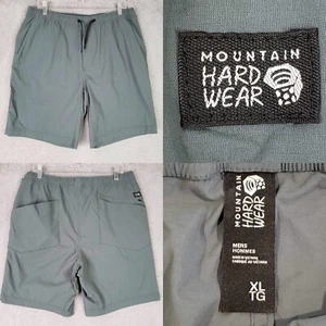 Mountain Hardwear Shorts Men's Size XL Blue Cargo Hiking Nylon Drawstring - Picture 1 of 9
