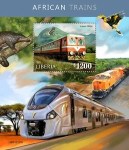 Liberia Trains Stamps 2021 MNH African Trains Lamco 79094 Railways Rail 4v M/S - Picture 1 of 1