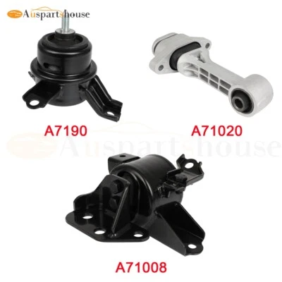 3pcs Engine Motor & Trans Mount For 2010-2011 Kia Soul 1.6L A7190 A71020 - Image 1 of 4