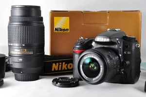 [NEAR MINT]Nikon D7000 DSLR Camera Body W/AF-S 18-55 & 55-300mm Lens From Japan - Picture 1 of 24