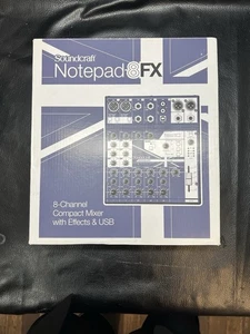 Soundcraft Notepad-8FX 8-Channel Podcast Mixer Podcasting Interface, USB+Effects - Picture 1 of 8