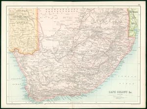 1912 Original Colour Antique Map  -  AFRICA CAPE COLONY  (47) - Picture 1 of 1