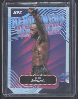 2024 Topps Finest UFC #HDL-4 Leon Edwards Headliners Die-Cut Refractors #/75 - Image 1 of 2