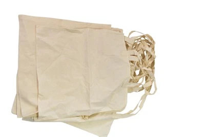 Lot of 12 Blank Canvas Cotton Tote Bags Natural Reusable Shopping Craft DIY - Image 1 of 4