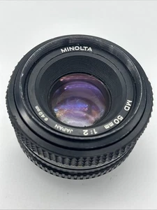 Minolta MD 50mm 1:2 Lens Made in Japan Camera Lens No Caps SRT X-700 35MM VTG - Picture 1 of 18