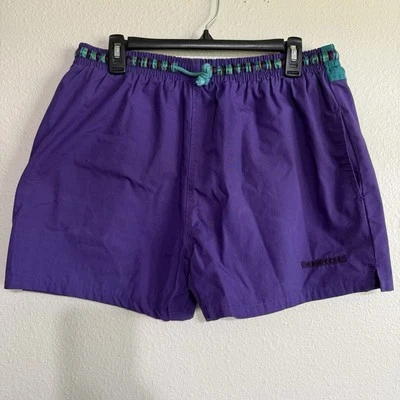 Bañador Vintage Solo Miembros Pantalones Cortos Púrpura Talla Grande Equipo de Voleibol Forrado Años 90 Foto 1 de 4