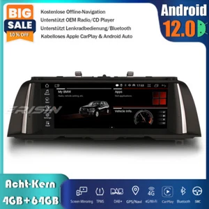 10.25" DAB+Android 13.0 Autoradio GPS Navi CarPlay 64GB Wifi BMW 5er F10 F11 CIC - Bild 1 von 13