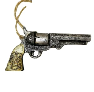Western Rustic Pistol Revolver Cowboy Gun Pistol Ornament - Picture 1 of 3