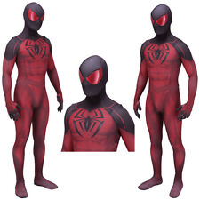Scarlet Spiderman Jumpsuit Cosplay Costume Spandex Bodysuit Halloween Adult Kids