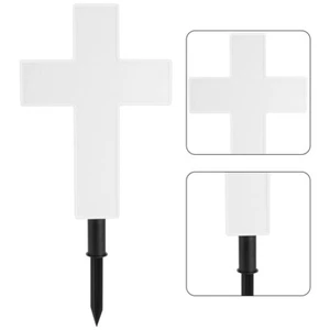 1/3/5PCS Solar Power LED Cross Light Eternal Memorial Lamp Garden Cemetery US - Picture 1 of 14