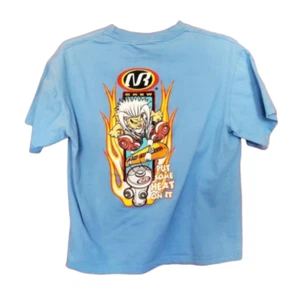 No Rules Crew Skate Grafik T-Shirt Jungen Größe Large Y2K Flammen Kurzarm - Bild 1 von 3